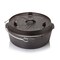 Petromax Cast Iron Dutch Oven for Cooking or Baking Outdoors Over a Campfire or in the Home Kitchen, Pre-Seasoned Cookware Conducts Heat Evenly, Flat Base